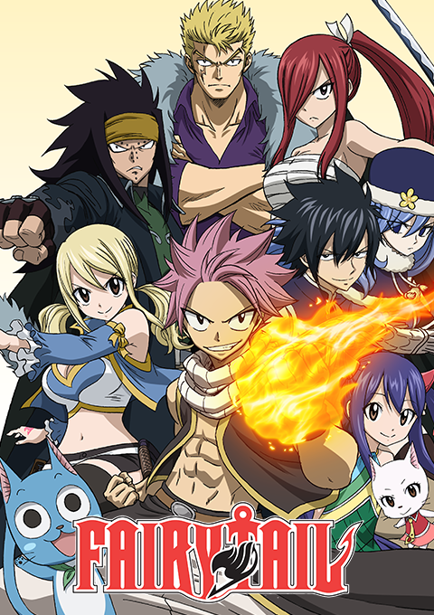 Image de couverture de l'anime Fairy Tail (d'après le manga de Hiro Mashima).